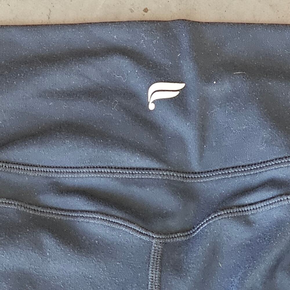 Fabletics PureLuxe High Waisted Flare Pants Navy Blue Side Pockets XXL 1X Yoga - Picture 6 of 9